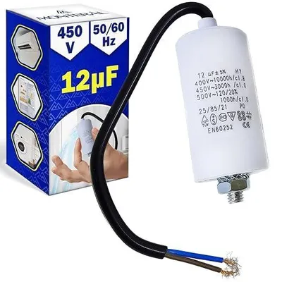 Startkondensator 12 µF, 450 V, 72 mm Gehäuse