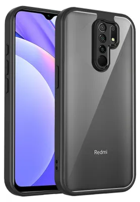 Produktbild von Hülle für Xiaomi Redmi Note 8 Pro Transparente Rückseite TPU Bumper Stoßfest Handyhülle Schwarz