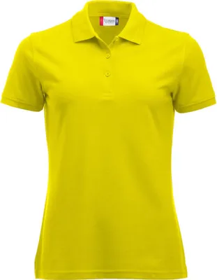 Produktbild von Damen Poloshirt Manhattan mit Rippenbündchen, Jacquard-Kragen und Knopfleiste