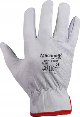 Productafbeelding van Werkhandschoenen, geitenleer / korte model, maat 10 XL (12 paar) Schmith - beschermende, duurzame werkhandschoenen
