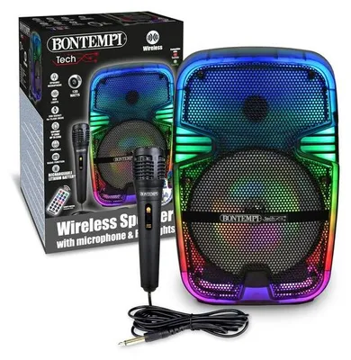 Image de Haut-parleur Bontempi sans fil, avec microphone et effets lumineux