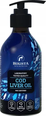 Zdjęcie produktu dla Olej dla psów i kotów HOLISTA Cod Liver Oil Tran Tran z wątroby dorsza 500 ml