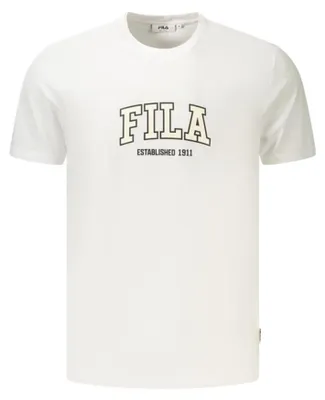 Produktbild von Herren Kurzarm T-Shirt, Regular Fit, Baumwolle, Weiß mit Logo-Druck