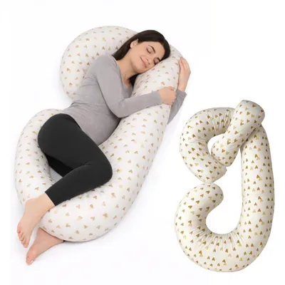 Produktbild von ODOL-PLUSZ C-förmiges Schwangerschaftskissen Ergonomisches Stillkissen & Seitenschläferkissen 120 cm Pregnancy Pillow Body Pillow