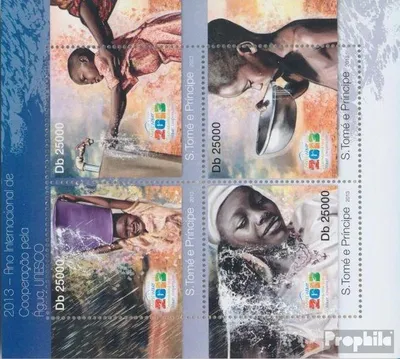 Produktbild von Briefmarken Sao Tome e Principe 2013 Mi 5046-5049 Kleinbogen (kompl. Ausgabe) postfrisch Weltwassertag 2013