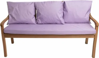 Immagine prodotto di Cuscini per panchina da giardino Viola | Cuscino per seduta 140x60x7 + schienale 3x 56x50cm | Cuscini per divano da giardino per 3 persone | Cuscini per altalena da giardino