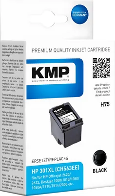Produktbild von KMP H75, Schwarz, Tinte auf Pigmentbasis, 1 Stück(e)