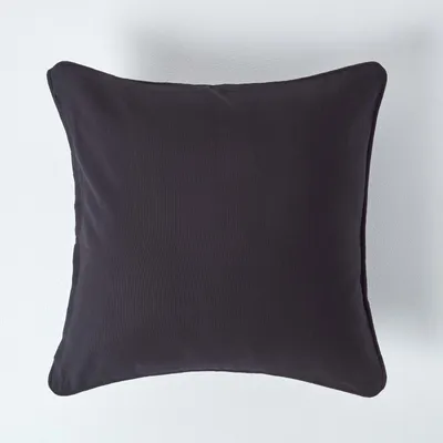 Produktbild von HOMESCAPES Schwarzer Kissenbezug aus Baumwolle, 60 x 60 cm