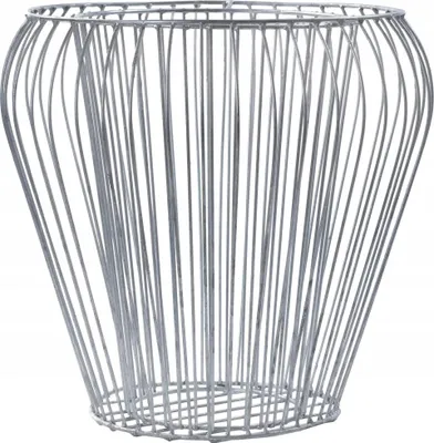 Image de Bac à plantes en gabions - Bac à fleurs 42 cm - Acier galvanisé - Résistant aux intempéries - Résistant à la rouille - Argenté