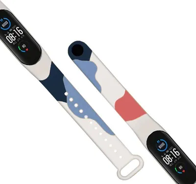 Image de Bracelet de remplacement en silicone Moro Camo pour Xiaomi Mi Band 5/Mi Band 6, Camouflage-10