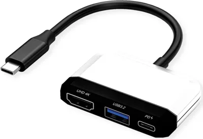 Produktbild von VALUE Display Adapter USB Typ C - HDMI, USB 3.2 Gen 1 Typ A, Typ C PD