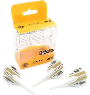Produktbild von Integrierte Dartschäfte & Flights, Weiß, Standard M, 3er Set