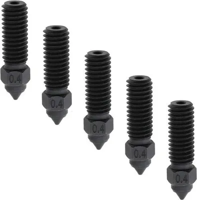 Obrázek produktu pro Náhradní díly pro 3D tiskárny - trysky pro 3D tiskárny - Sada 5 dílů pro trysku (hotend) pro 3D tiskárny, průměr 0,4 mm, vhodná pro různé modely