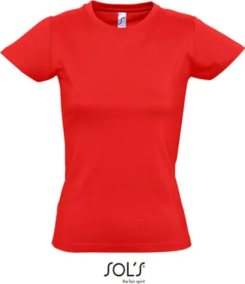 Produktbild von SOLs 11502 | Imperial Women / Damen T-Shirt - Farbe: Red - Größe: 3XL