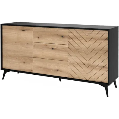 Produktbild von Kommode MONDI 06 schwarz / evoke eiche