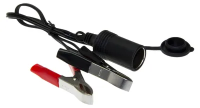 KFZ Boot Einbau Steckdose 12V Kabel Zigarettenanzünder inkl. Klemmen Batterie – Produktansicht