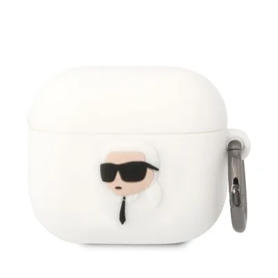 Obrázek produktu pro Karl Lagerfeld Silikonové pouzdro NFT Karl Head 3D - AirPods 3 (bílé)