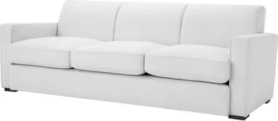 Produktbild von Casa Padrino Luxus Wohnzimmer Sofa Weiß / Schwarz 229 x 94 x H. 82 cm - Luxus Wohnzimmer Möbel