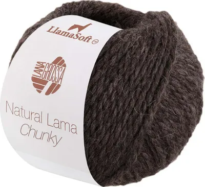 Produktbild von Lana Grossa - Natural Lama Chunky 0015 schwarzbraun