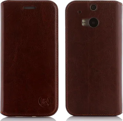 Produktbild von HTC One Max Echt-Leder numia Flipcover Braun
