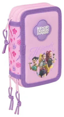 Image de Étui à crayons triple compartiment Kpop, thème "Chasseurs de démons", 37 pièces
