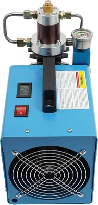 Immagine prodotto di Compressore d'aria elettrico PCP - Compressore d'aria ad alta pressione da 300 bar, 1800W - circa 50 litri/minuto - per bombole subacquee e fucili ad aria - colore blu