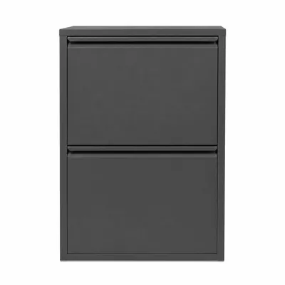 Produktbild von Alveon Schuhkipper Metall 2 Klappen schmal 51 x 15 x 75 cm Anthrazit