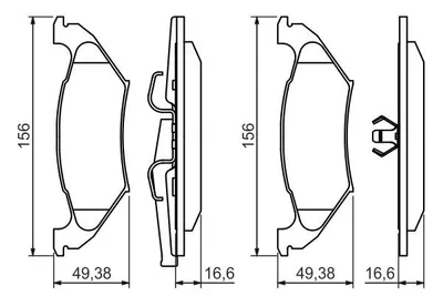 Produktbild von Bosch Bremsbelagsatz, Scheibenbremse  0 986 494 495