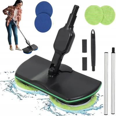 Kabelloser Elektrischer Mop Rotierend 180° 2+2 Pads- Für Böden Bedee