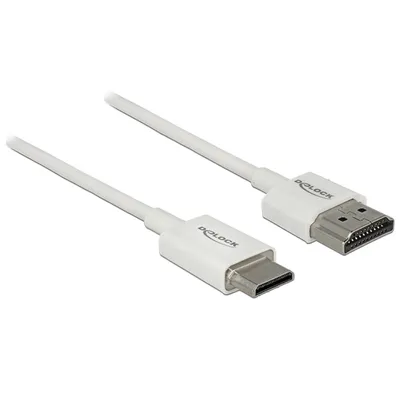 Produktbild von DeLOCK 85141, 0,5 m, HDMI Typ A (Standard), HDMI Type C (Mini), 3840 x 2160 Pixel, 3D, Weiß