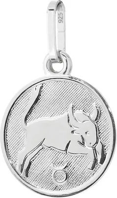 Produktbild von Stier Sternzeichen 925 Sterlingsilber 12mm Kettenanhänger Zodiak Horoskop 9138