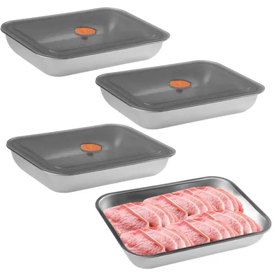 Obrázok produktu pre Omgoods – Súprava 4 nádob na skladovanie potravín z nehrdzavejúcej ocele