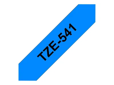 Produktbild von TZe-541 (18 mm, Schwarz auf Blau)