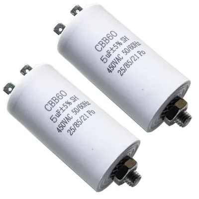 CBB60 Kondensator 5 µF 450 V 2 Stück Motorstart