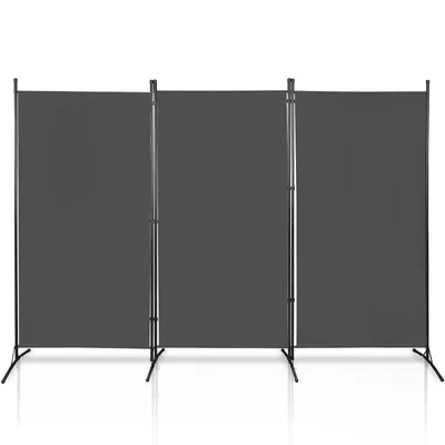 Produktbild von Fiqops Paravent Outdoor Raumteiler Garten Spanische Wand Trennwand Raumtrenner 3 teilig Anthrazit