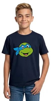 Produktbild von Spreadshirt Teenage Mutant Ninja Turtles Leonardo Kostüm Teenager T-Shirt, 152/164 (12-14 Jahre), Navy