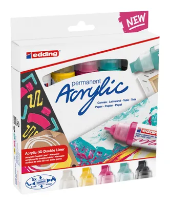 Obrázok produktu pre edding 4-5400-5 edding 5400 3D Double Liner Acrylfarben farbsortiert