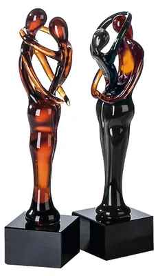 Zdjęcie produktu dla Gilde, figurka, para, "Para", szkło, pomarańczowy, czerwony, czarny, długość: 5 cm, szerokość: 5 cm, wysokość: 19 cm, numer katalogowy: 27059, kod produktu: 4001250270591, zestaw 2 sztuk (sortowany)