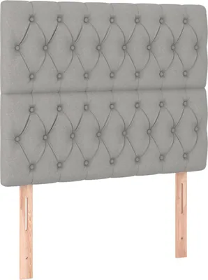 Produktbild von vidaXL Kopfteil Hellgrau 90 x 7 x 118/128 cm Stoff
