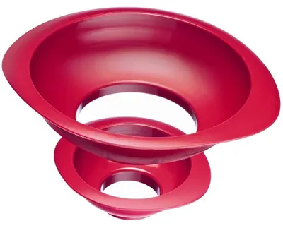 2er-Set Einmachtrichter, 4,2/7,5 cm Öffnung, Kunststoff, rot