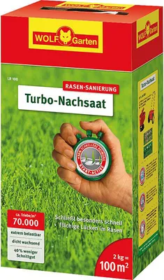 Produktbild von Wolf Garten Turbo Nachsaat LR100 zur Rasen Sanierung für 100m²