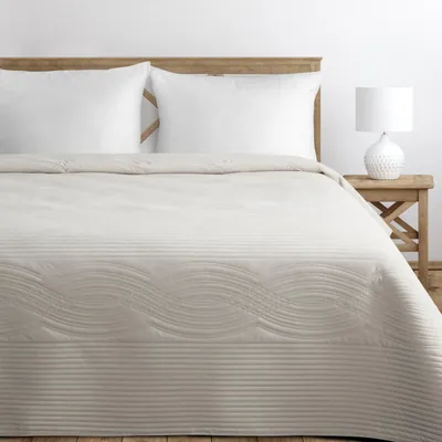 Zdjęcie produktu dla Narzuta welwetowa VELVET2 170x210 cm kremowa velvet elegancka