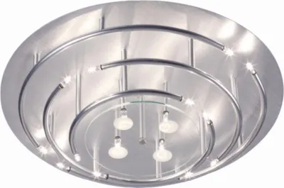 Produktbild von Deckenleuchte Lola 16x G4 12V Halogen (LED Geeignet) Glas Aluminium Gebürstet