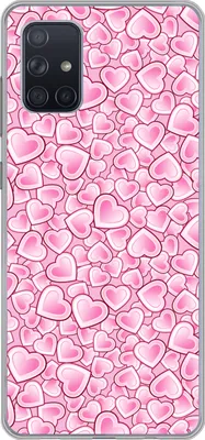Produktbild von MuchoWow® Handyhülle Schutzhülle Hülle für Telefoonhoesje Samsung Galaxy A51 Mädchen - Herzen - Rosa - Muster - Mädchen - Kind - Kinder Silikon Softcase Handy Hülle - Schutzabdeckung