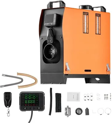 Obrázok produktu pre Dieselový stojanový ohrievač 8 kW, 12V/24V - Prenosné vzduchové ohrievače s LCD displejom a diaľkovým ovládaním, vhodné pre vozidlá a dielne