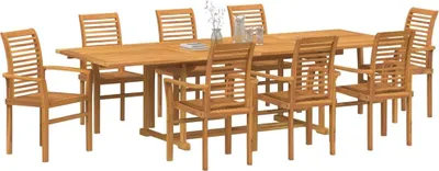 Produktbild von Garten Essgruppe 9 pcs Braun Massivholz Teak