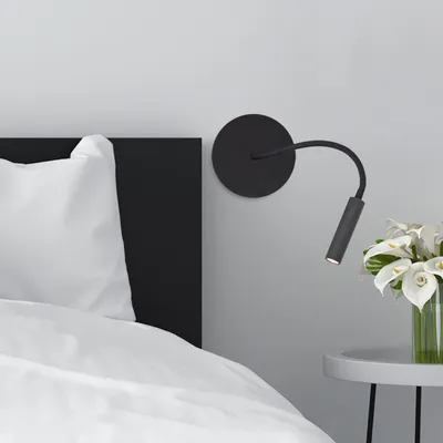 Produktbild von BRILLIANT Jutta LED Wandspot mit Flexarm und Schalter sand schwarz