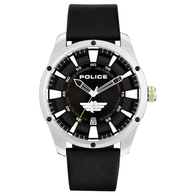 Produktbild von Police Armbanduhr Herrenuhr analog PL15413JS.02 Lederarmband
