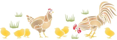 Tierschablone 51x16,5 cm – wiederverwendbare Wandschablone