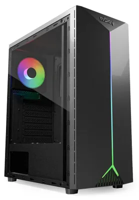 Produktbild von nJoy Anil, Midi Tower, PC, Schwarz, ATX, micro ATX, Acryl, Acrylnitril-Butadien-Styrol (ABS), Gaming